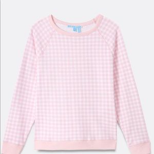 Natalie Sweatshirt in Light Pink Gingham (small)